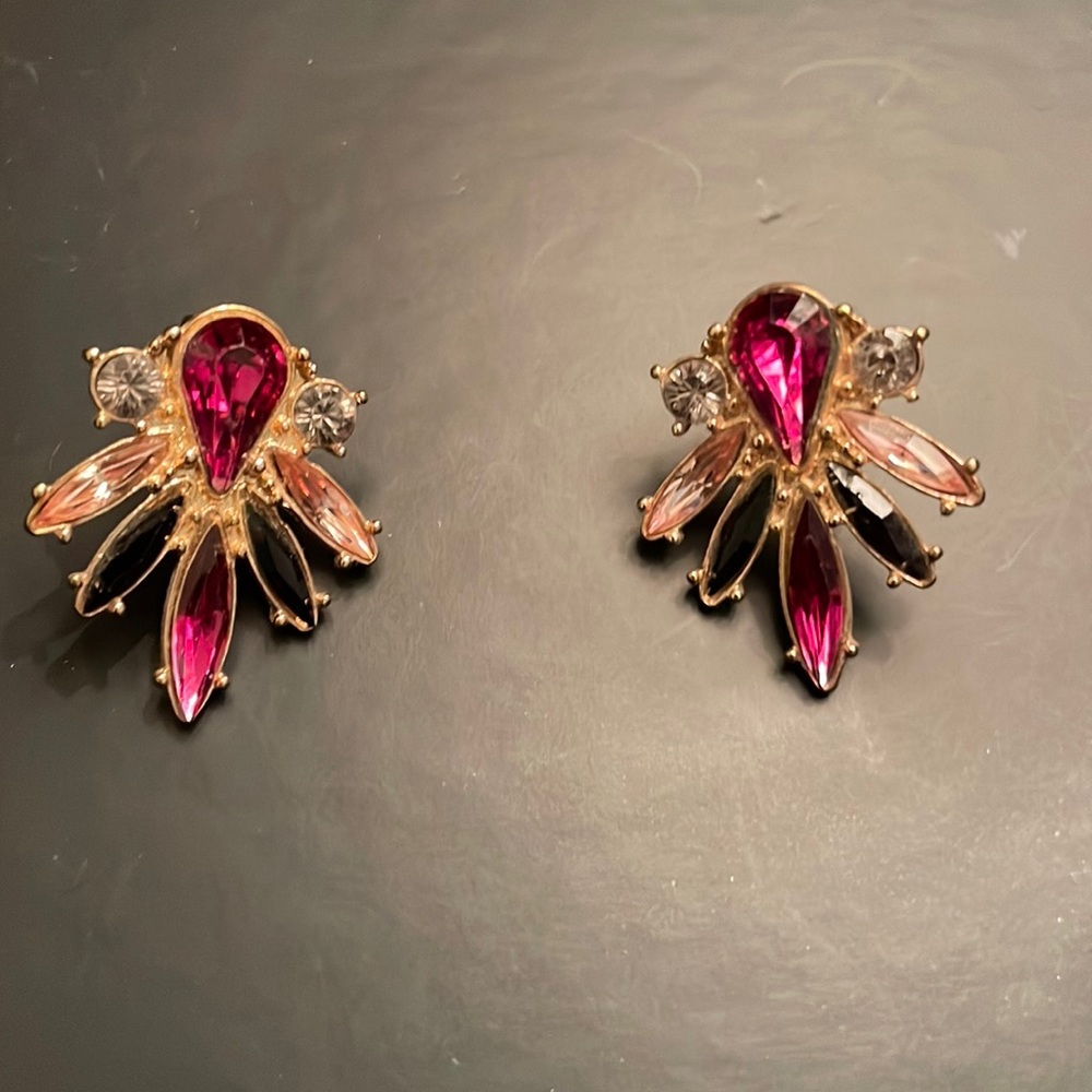 Jeweled Gold Earrings NWOT